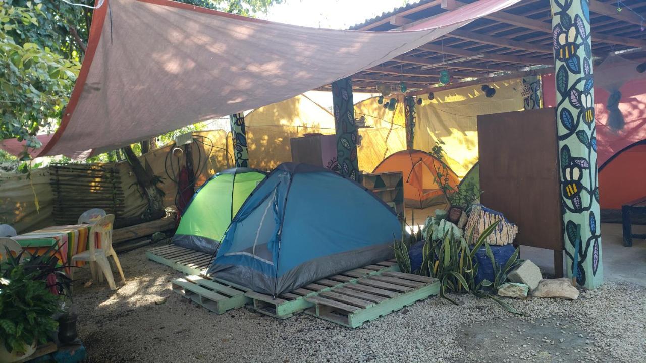 Hostal Y Camping Las G Bacalar Buitenkant foto