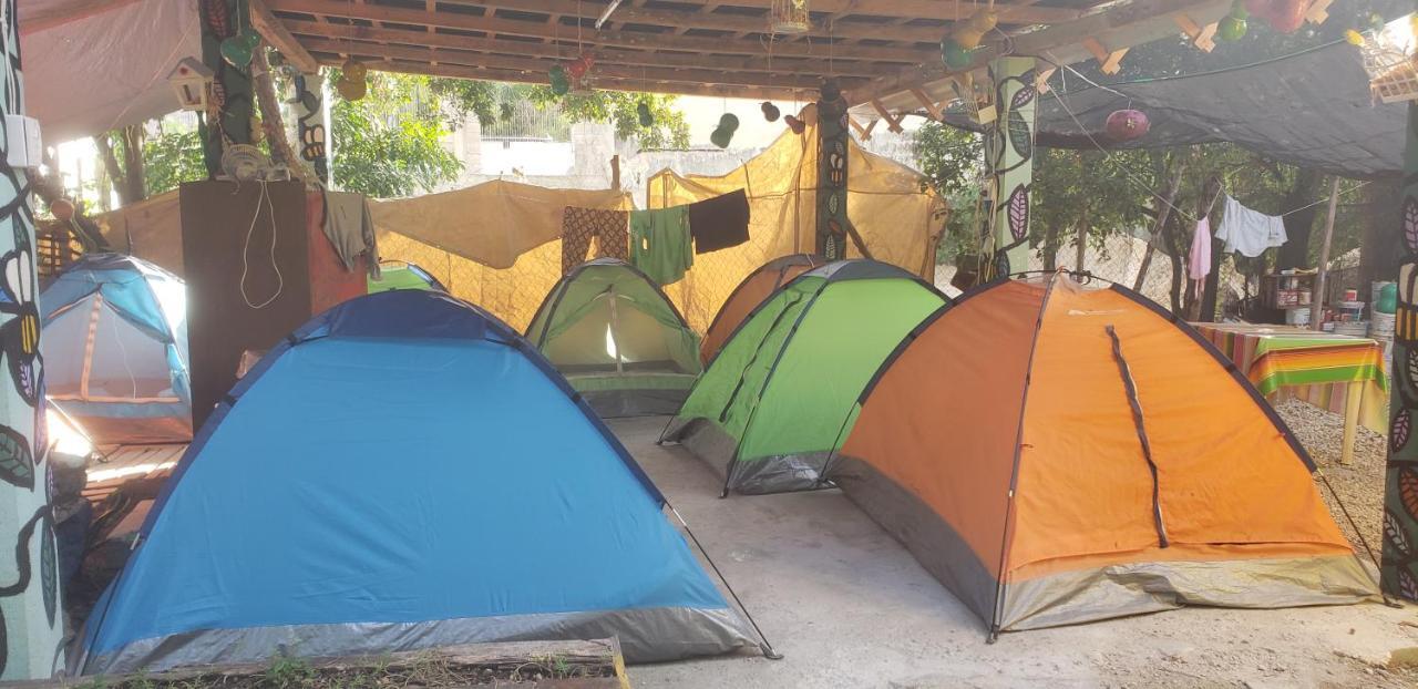 Hostal Y Camping Las G Bacalar Buitenkant foto